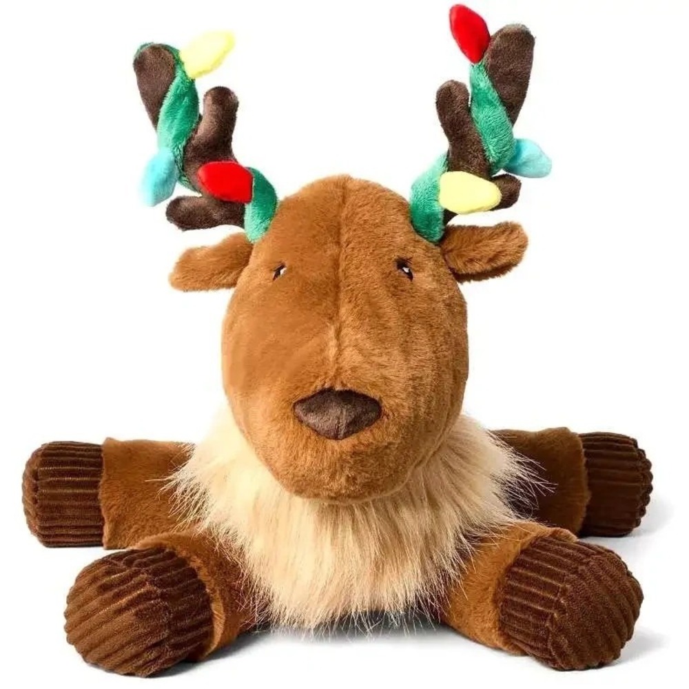 Gund Ridlay Exclusive Christmas Reindeer Plush Brown Moose Red Green Ribbons Toy